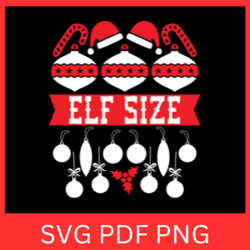 Elf Size Svg, Christams Designs, Christmas Elf Svg, Santa's Cutest Elf Svg, Elf Svg, Elf Clip Art, Merry Christams Svg