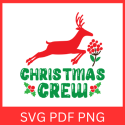 Christmas Crew Svg, Christmas Lights Svg, Merry Christmas Svg, Holiday Svg, Santa Crew Svg, Santa Hat Svg, Mistletoe Svg