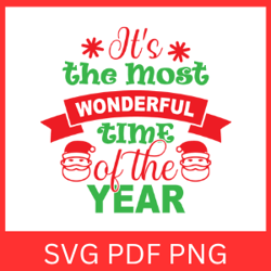 It's the Most Wonderful Time of the Year Svg, It's the Most, Christmas SVG, Christmas Svg Designs, Holiday SVG