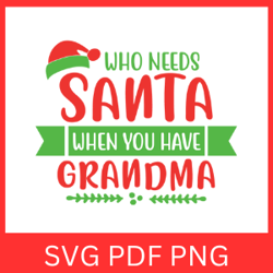 Who Needs Santa When You Have Grandma Svg, Grandma Mode SVG, One Loved Grandma Svg, Best Grandma Svg, Grandma Life Svg