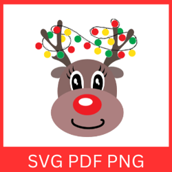 Christmas Deer Svg, Christmas Deer Silhouette, Christmas Svg, Merry Christmas Svg, Deer Clipart, Reindeer Cricut