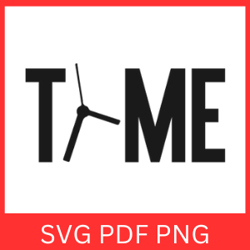 Time Svg, Countdown Svg, Time SVG Vector, Time Icon, Time Concept Word Art