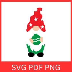 Gnome SVG, Gnome SVG Vector, Cute Funny Gnome Svg, Christmas Gnome Svg Clipart, Gnomie Christmas Svg, Christmas Bulb Svg