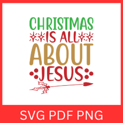Christmas is All About Jesus SVG, Religious Christmas Svg, Merry Christmas Svg, Christmas Vibes Svg, Nativity Svg, Jesus
