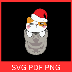 Cat In Christmas Sock Svg, Christmas Svg, Christmas Cat Svg, Christmas Sock Svg, Cartoon Cat SVG, Cat Vector, Funny Cat