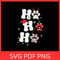 Christmas Ho Ho Ho Lights Svg, Christmas Svg, Ho Ho Ho Svg, Santa SVG, Christmas Design, Christmas Clipart
