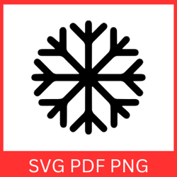 Snowflake Icon, Christmas Svg, Winter Xmas Svg, Snowflake Clipart, Snowflake Cut File