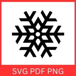 Winter Snowflake Svg, One Snowflake Svg, One Snow Svg, Simple Snowflake Cut File, Flake Winter SVG