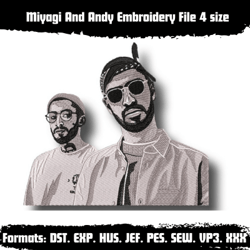 Miyagi n Andy Embroidery Design File, , Machine Embroidery Design,