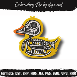Duck Embroidery design file pes. Anime embroidery pattern. 5.8/ 6,8 /7,8 /8,8in. Digitizing pes design