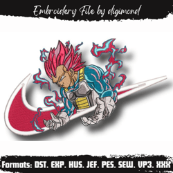 Nike Swooth Vegeta Ultra Embroidery Design , Machine Embroidery Design