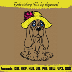 Dog  Embroidery Design- Machine Embroidery design Style Download