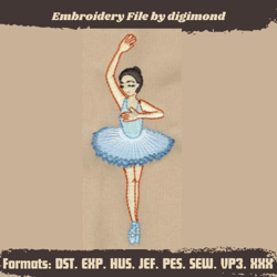 Cross-stitch pattern Ballerina Wall Art Embroidery Design- Machine Embroidery design Style Download