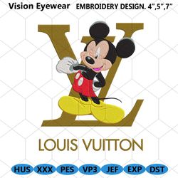 Mickey Mouse Blink Louis Vuitton Embroidery Design File