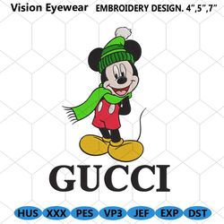 Mickey Mouse With Hat Gucci Embroidery Design Files