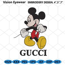 Gucci Cartoon Mickey Mouse Embroidery Design Download For Machine