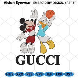 Gucci Disney Characters With Basketball Embroidery Design Download