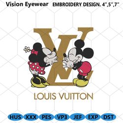 Mickey Minnie Retro 80s LV Basic Logo Embroidery Design Download File