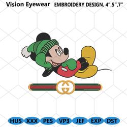 Mickey Mouse Fall and Winter Gucci Logo Embroidery Design Files