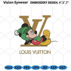 Cartoon Mickey Mousr LV Logo Embroidery Design Files