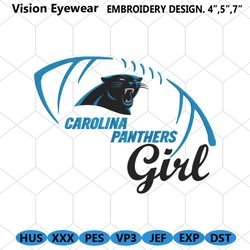 Football Carolina Panthers Girl Embroidery Design Download