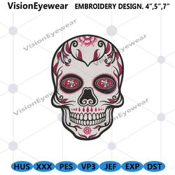Skull Mandala San Francisco 49ers NFL Embroidery Design Download