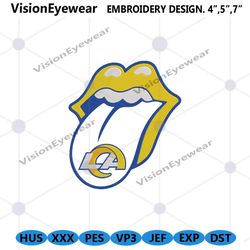 Rolling Stone Logo Los Angeles Rams Embroidery Design Download File