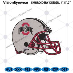 Ohio State Buckeyes Helmet Machine Embroidery File