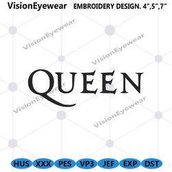 Queen Logo Rock Band Embroidery Design Download File