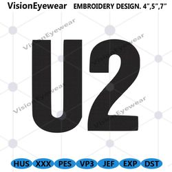 U2 Logo Rock Band Embroidery Design Download File