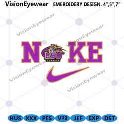 Nike LSU Tigers Swoosh Embroidery Design Download File