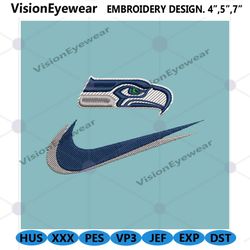 Seattle Seahawks Nike Swoosh Embroidery Design Download