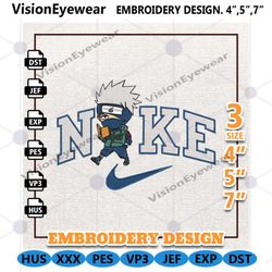 Nike Kakashi Anime Embroidery Design, Nike Anime Embroidery Design