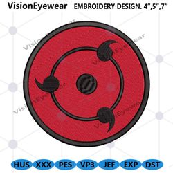 Sharingan Eye Embroidery Design Download Anime Naruto Embroidery File