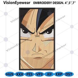 Goku Vertical Face Anime Dragon Ball Embroidery Design