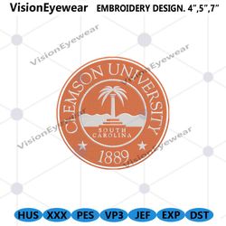 Clemson University Embroidery Design, NCAA Embroidery Designs, Clemson Tigers Embroidery Instant File