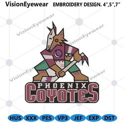 Phoenix Coyotes Logo NHL Embroidery Design, Arizona Coyotes Embroidery File