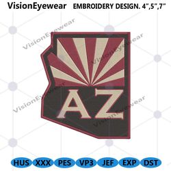 Arizona Coyotes States Embroidery File, NHL Arizona Coyotes Design Download
