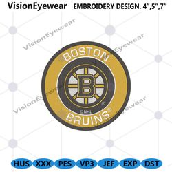 Boston Bruins Logo NHL Embroidery, Boston Bruins Embroidery Download File