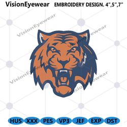 Auburn Embroidery Head Design, NCAA Embroidery Designs, Auburn Tigers Embroidery Instant File