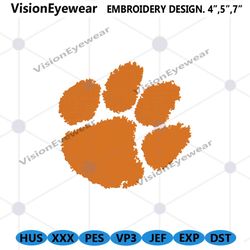 Clemson Tigers Logo Embroidery Design, Clemson Tigers Symbol Embroidery Files