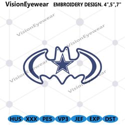 Batman Dallas Cowboys Logo Embroidery Design Download, Dallas Cowboys Embroidery File