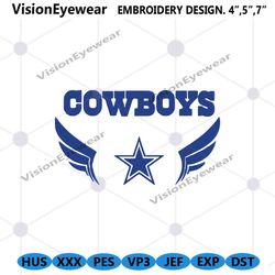 Dallas Cowboys logo Embroidery, Dallas Cowboys NFL Embroidery