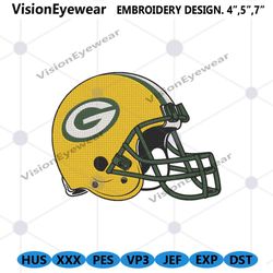 Green Bay Packers helmet embroidery file, Green Bay Packers helmets machine embroidery file