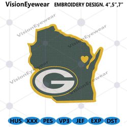 Green Bay Packers Embroidery files, NFL Embroidery Files, Green Bay Packers file