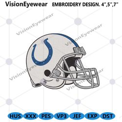 Indianapolis Colts Helmet Embroidery File, Indianapolis Colts Helmets Machine Embroidery