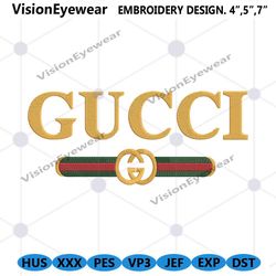 Gucci Yellow Brand Logo Embroidery Design Download