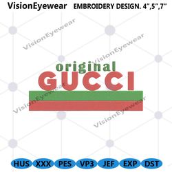 Gucci Original Logo Brand Embroidery Design Download