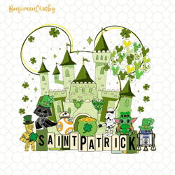 Happy St Patrick's Day Png, Funny Star Wars St Paddy's Day, Galaxy's Edge Trip Png, Matching Family Lucky Day Png, Mouse