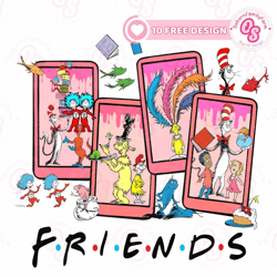 Friends Dr Seuss PNG, Dr. Seuss Png, Reading png, Friends Dr Seuss Digital Png File, Digital Download